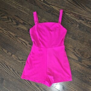 Pink Summer Shorts Romper